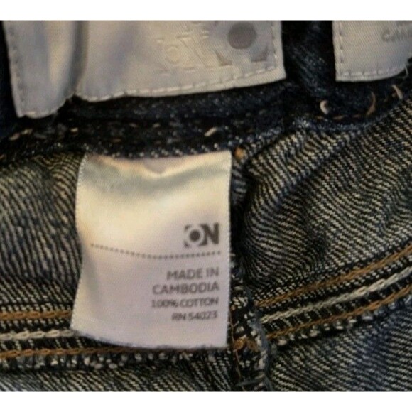 Old Navy Cropped Blue Jeans Girls Sz 10 Cotton Capri Pants Med Wash Adjustable - Picture 11 of 15